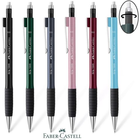 Ołówek automatyczny Faber-Castell Grip 1345 0.5mm jasnoniebieski