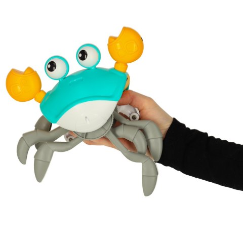 Krab uciekający pełzający czujnik interaktywna akumulator USB zielony