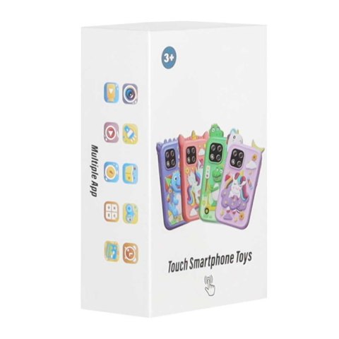 Telefon smartfon dla dzieci aparat kamera karta 8GB niebieski dinozaur