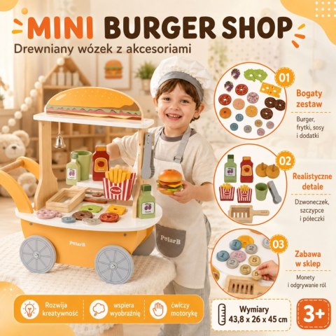 VIGA Minisklep z Hamburgerami - Kreatywna Zabawa w Odgrywanie Ról