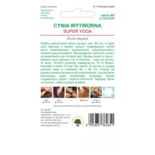 Nasiona cynii wytwornej Super Yoga mieszanka wielkokwiatowa