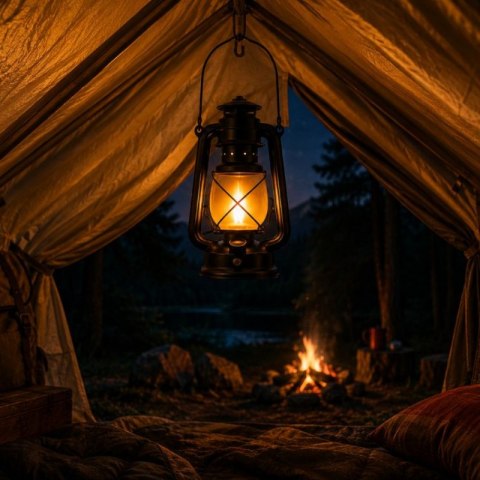 Lampion retro LED do ogrodu