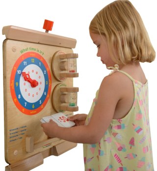 MASTERKIDZ Nauka Odczytywania Zegara Ścienna Tablica Edukacyjna Flex
