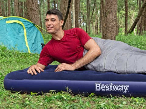 Bestway Dmuchany materac kempingowy 1-os. 150kg WELUROWY 188x99cm 67001