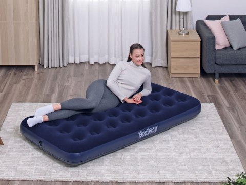 Bestway Dmuchany materac kempingowy 1-os. 150kg WELUROWY 188x99cm 67001