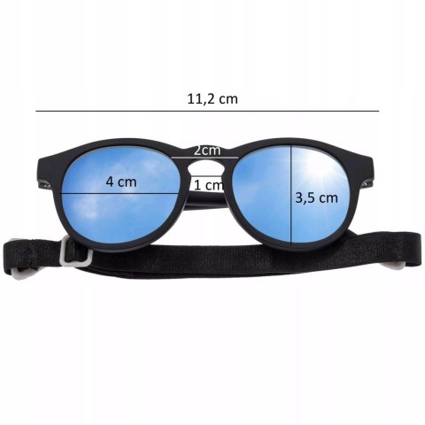 Dooky Hawaii BLACK Okulary przeciwsłoneczne dla dzieci elastyczne 6-36M