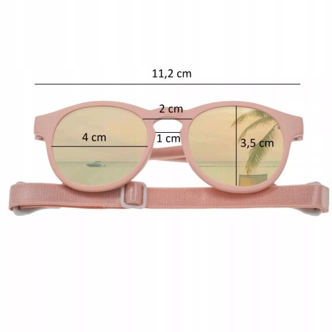 Dooky Hawaii PINK Okulary przeciwsłoneczne dla dzieci elastyczne 6-36M