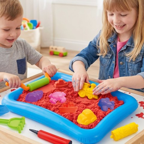 WOOPIE Magiczny Piasek Kinetyczny Zestaw Basen Foremki 3+