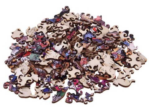 Drewniane puzzle KOT 2w1 Skarbonka wykreślana - VINTAGE A3 195ele ZA6553