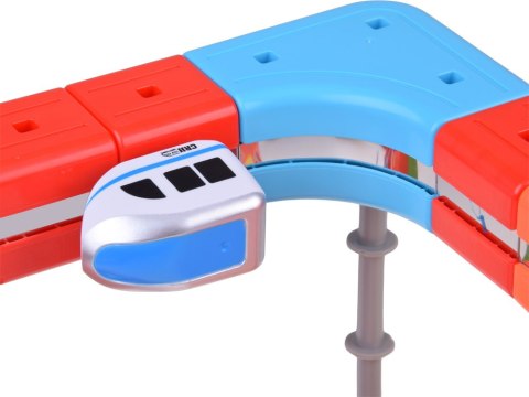 KLOCKI MAGNETYCZNE Tor magnetyczny dla pociągów - 135ele kolejka DIY ZA6330