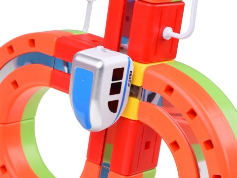 KLOCKI MAGNETYCZNE Tor magnetyczny dla pociągów - 135ele kolejka DIY ZA6330