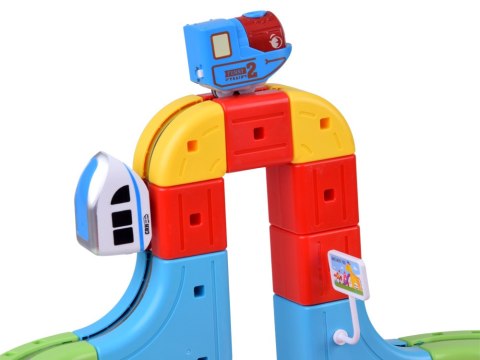 KLOCKI MAGNETYCZNE Tor magnetyczny dla pociągów - 178ele kolejka DIY ZA6331
