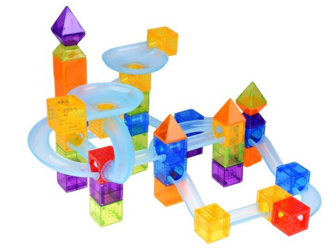 Klocki Magnetyczne Tor Kulkowy Kulodrom 75 Elementów Kulki ZA6315