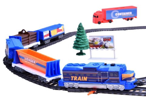 Kolejka Elektryczna Pociąg CARGO Stacja Dźwig 4 Wagony Tory 670 cm RC0779