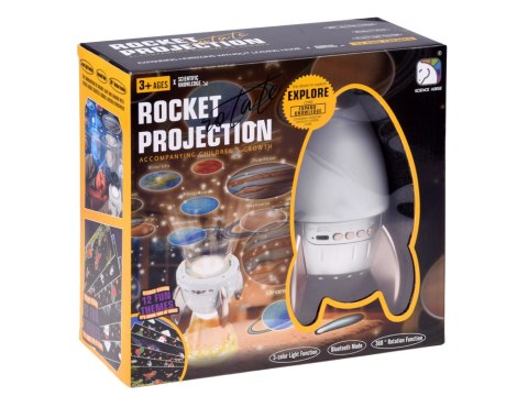 Projektor Rzutnik Gwiazd Kosmos Rakieta Lampka Nocna Bluetooth ZA6314