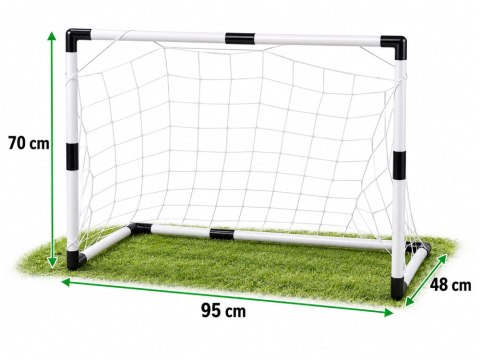 Bramka Piłkarska dla Dzieci Zestaw 2x Bramka 95x70cm 2x Piłka Pompka SP0886