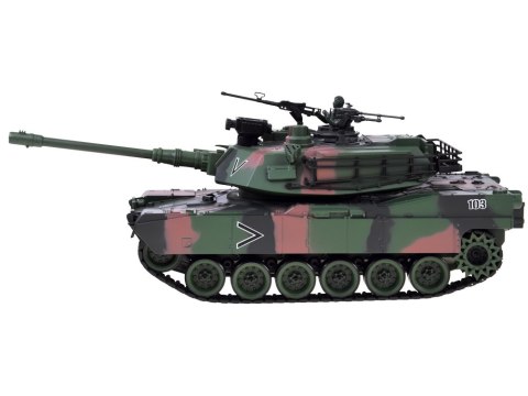 Czołg Zdalnie Sterowany RC Abrams M1A1 Dym Dźwięk Światło 45cm RC0770