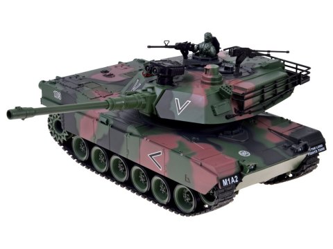 Czołg Zdalnie Sterowany RC Abrams M1A1 Dym Dźwięk Światło 45cm RC0770