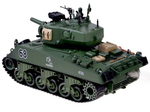 Czołg zdalnie sterowany Sherman M4A3 Strzela Dym Dźwięk Wieżyczka RC0769