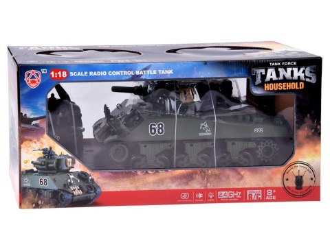 Czołg zdalnie sterowany Sherman M4A3 Strzela Dym Dźwięk Wieżyczka RC0769