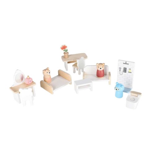 Domek dla lalek drewniany LULILO mebelki figurki 56cm miętowy