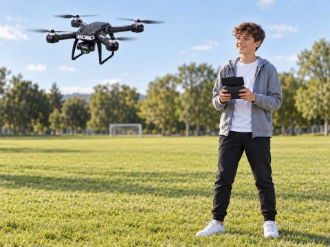 Dron RC A19P Kamera HD Pilot z Ekranem Omijanie Przeszkód Etui RC0774