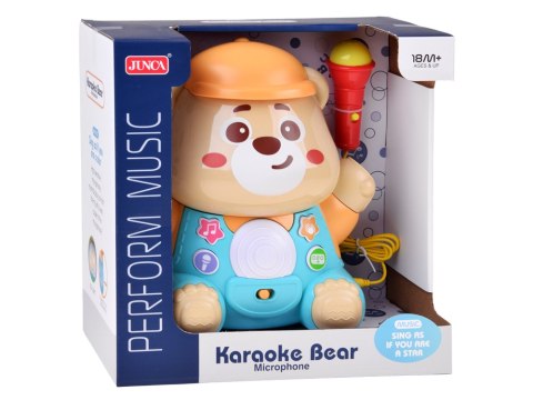 Interaktywny MIŚ KARAOKE + mikrofon Zabawka muzyczna dla malucha ZA6617