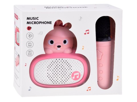 Interaktywny Mikrofon Karaoke Bluetooth Głośnik Króliczek Muzyka IN0193