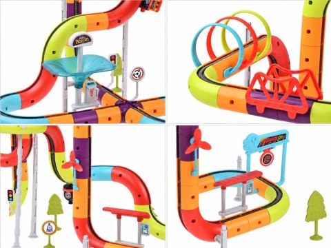 KLOCKI MAGNETYCZNE Tor magnetyczny dla pociągów - 114ele kolejka DIY ZA6578