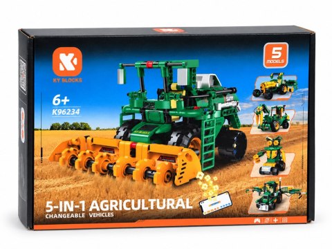 Klocki techniczne 5w1 MASZYNY ROLNICZE zdalnie sterowane 331 ele ZA6376