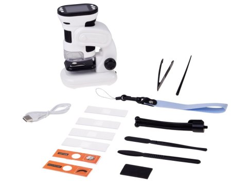 Mikroskop Cyfrowy dla Dzieci 1000x Ekran 2" Kamera LED Polskie Menu ES0031
