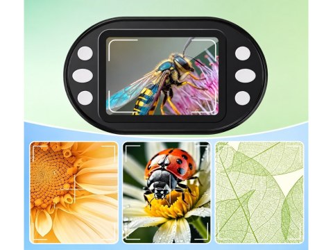 Mikroskop Cyfrowy dla Dzieci 1000x Ekran 2" Kamera LED Polskie Menu ES0031