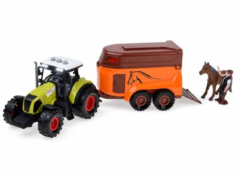 ZAGRODA DLA KONI Traktor z przyczepą + figurki SZKÓŁKA JEŹDZIECKA ZA6276