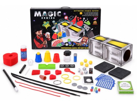 ZESTAW MAGIKA - sztuczki magiczne, iluzje, karty, kostki i akcesoria ZA6455