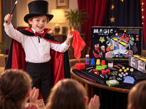 ZESTAW MAGIKA - sztuczki magiczne, iluzje, karty, kostki i akcesoria ZA6455