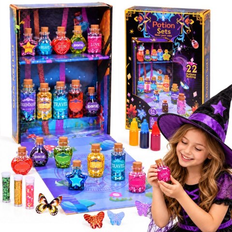 Zestaw do Tworzenia Magicznych Eliksirów Magiczne Mikstury Brokat ZA6336