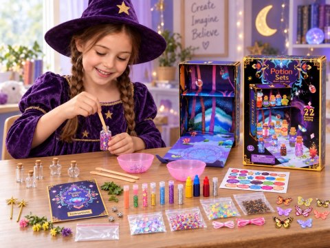 Zestaw do Tworzenia Magicznych Eliksirów Magiczne Mikstury Brokat ZA6336