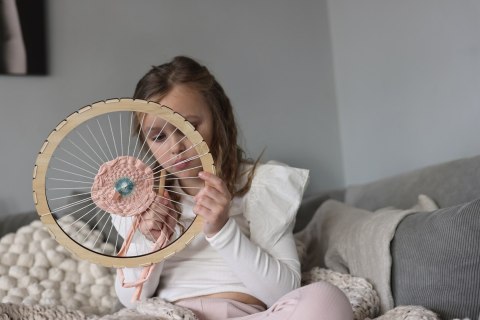Krosno okrągłe dla dzieci 30 cm ramka do tkania, kreatywna zabawka, Micki Krosno okrągłe dla dzieci 30 cm ramka do tkania, kreatywna zabawka, Micki