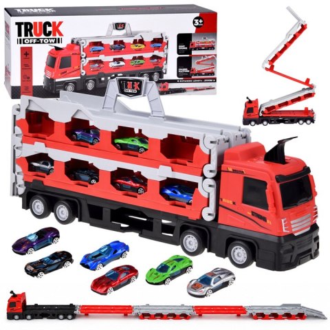 Laweta transporter TIR rozkładany 200cm + 6 aut Dwupoziomowa budowa ZA6587