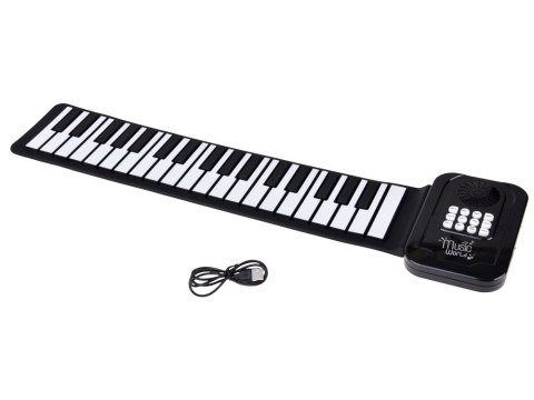 Elektroniczny KEYBOARD rozwijany dla dzieci na macie 37 klawiszy IN0188