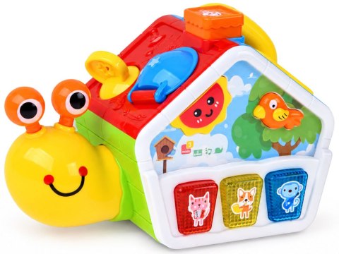 Kostka edukacyjna Tańczący ŚLIMAK DOMEK - muzyka, światło, sorter ZA6195