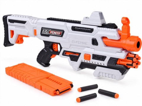 Pistolet 2w1 na piankowe naboje 24szt. - tryb elektryczny i manualny ZA6255