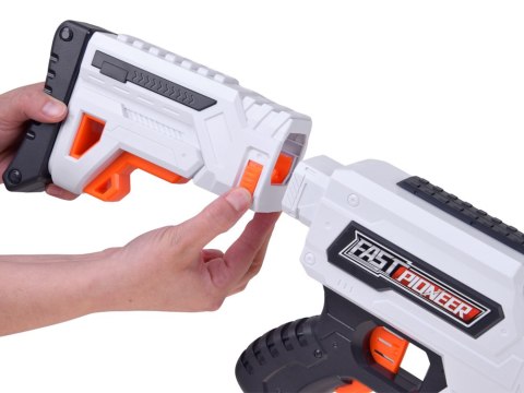 Pistolet 2w1 na piankowe naboje 24szt. - tryb elektryczny i manualny ZA6255