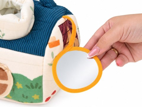 Sensoryczny pluszowy domek dla niemowlaka +5 zwierzątek LEŚNA CHATKA ZA6621