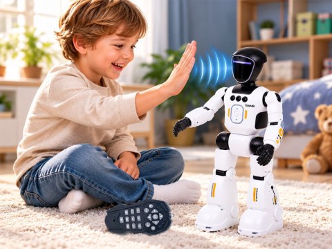 Robot zdalnie sterowany pilotem i gestami - tańczy, śpiewa, mówi RC0808