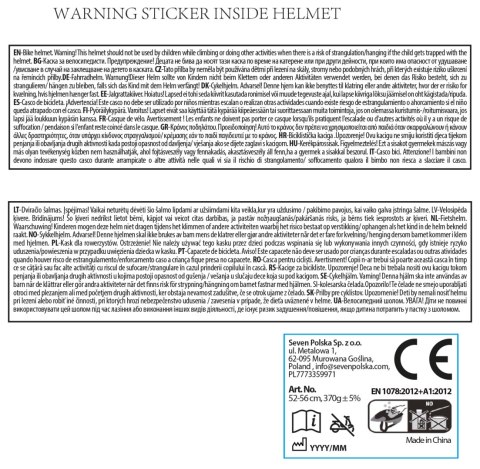 KASK ROWEROWY S 48-52CM SPIDEY