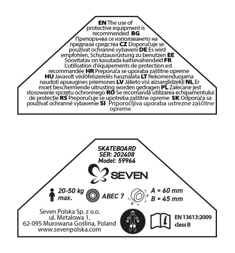 DESKOROLKA FISZKA 7-BRAND BLUE ORANGE