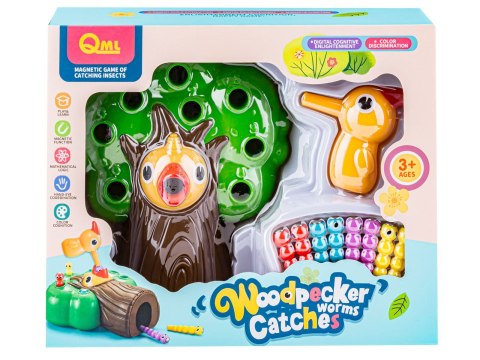 Gra zręcznościowa, Magnetyczny Dzięcioł I Robaczki - DRZEWKO Złap Robaczka NOWA WERSJA Gra zręcznościowa, Magnetyczny Dzięcioł I Robaczki - DRZEWKO Złap Robaczka NOWA WERSJA