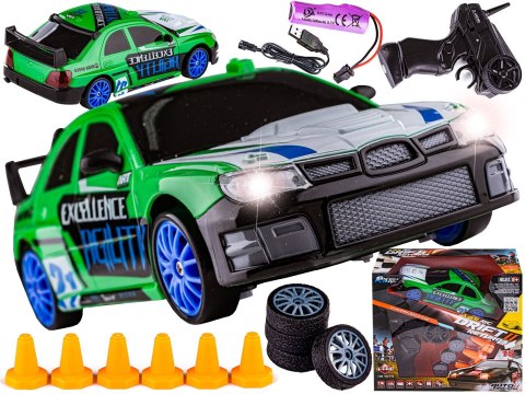 Samochód Do Driftu, Auto RC Drift 1:24 2,4 GHz 4WD ZIELONY Samochód Do Driftu, Auto RC Drift 1:24 2,4 GHz 4WD ZIELONY