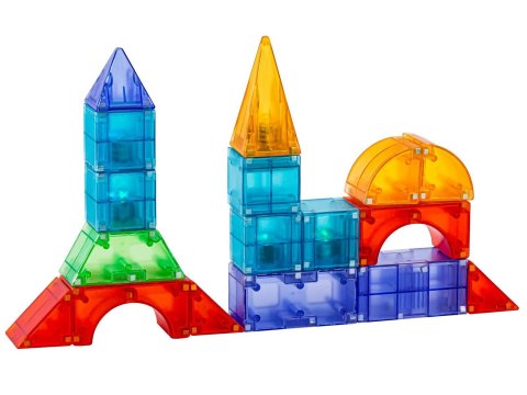 Klocki Magnetyczne, Konstrukcyjne, Świecące Elementy, Figury 3D 64 El. Przecena 1